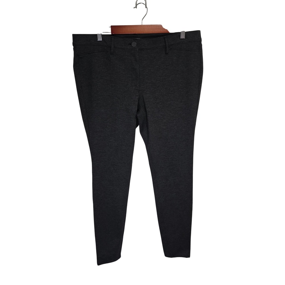 LOFT Ann Taylor Charcoal Gray Marl Skinny Ankle Pants Tall Size 16T